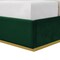 Homeroots Hunter Green Solid Wood King Upholstered Velvet Bed 544800 - alternate 6
