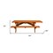 Homeroots 94" Redwood Solid Wood Outdoor Picnic Table with Umbrella Hole 525024 - alternate 4