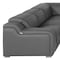 Homeroots Dark Gray Italian Leather Power Reclining U Shaped Eight Piece Corner Sectional With Console 632574 - alternate 6