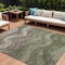Homeroots 10' X 14' Green And Taupe Abstract Washable Indoor Outdoor Area Rug 618171 - alternate 1
