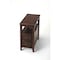 Homeroots 24" Dark Brown Manufactured Wood End Table With Two Drawers And Shelf 488986 - alternate 1