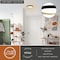 Vaxcel Darien 12-in Contemporary Round Black/Gold LED Flush Mount Ceiling Light with Frosted Shade C0383 - alternate 5