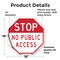Signmission Stop No Public Access, 18 Inch X 18 Inch, Vinyl Decal OC-D-18-263 - alternate 3