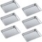 Amgood 13 in. x 10  in. 19 Gauge Quarter Size Aluminum Bun / Sheet Pan, 6PK SBP-19G-1013-6PK-Z - alternate 1
