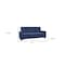 Homeroots 87" Blue Microfiber Convertible Futon Sleeper Sofa And Toss Pillows With Storage 607094 - alternate 5