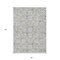 Homeroots 8' X 10' Gray Ivory And Brown Floral Washable Indoor Outdoor Area Rug 595958 - alternate 5