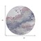 Homeroots 8' Blush And Gray Round Abstract Washable Indoor Outdoor Area Rug 631875 - alternate 4