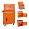 Homeroots Set of Two Orange Multi-Tier Steel Rolling Cabinet With Lid, 2PK 714593 - alternate 4