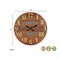 Homeroots 24" Brown Solid Wood Silent Analog Round Wall Clock 554637 - alternate 5