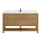 James Martin Vanities 60 in. Single Vanity, Light Natural Oak, w/Single Hole 3 CM White Zeus Quartz Top & Backsplash 330-V60S-LNO-1WZ - alternate 1