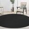 Homeroots 10' Black And Ivory Round Indoor Outdoor Area Rug 545482 - alternate 6