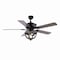 Jonathan Y Jasper 52" 2-Light Farmhouse Industrial Iron Dome Shade LED Ceiling Fan With Remote, Black JYL9613A - alternate 11