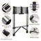 Wrightmaster 8.56 ft. Portable Aluminum Extension Ladder with Non-Slip Feet, 330 lbs. Load Capacity ZOR-P390798 - alternate 6