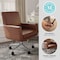 Martha Stewart Zaya Upholstered Office Chair in Saddle Brown/Polished Nickel CH-240230-1-BR-MS - alternate 7