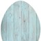 Homeroots 24" X 18" Turquoise Reclaimed Wood Egg Shaped Wall Decor 384896 - alternate 4
