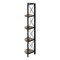 Homeroots 59" Brown Metal and Wood Four Tier Corner Bookcase 489794 - alternate 6