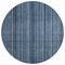 Homeroots 8' Blue Gray And Sky Blue Round Striped Washable Indoor Outdoor Area Rug 616366 - alternate 5