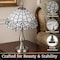 Lavish Home Tiffany Table Lamp with Stained Glass Shade, Silver, 14 inx23 in 72-TIFF-11 - alternate 6