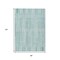 Homeroots 8' X 10' Turquoise And Pale Aqua Striped Washable Indoor Outdoor Area Rug 631572 - alternate 7