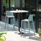 Homeroots Set of Four 30" Baby Blue Heavy Duty Plastic Low Back Outdoor Bar Height Chairs 565353 - alternate 7