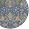 Homeroots 8' Navy Blue Green And Brown Round Floral Washable Indoor Outdoor Area Rug 605291 - alternate 7