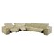 Homeroots Beige Italian Leather Power Reclining U Shaped Seven Piece Corner Sectional With Console 476593 - alternate 6