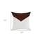 Homeroots 20" X 20" Brown and Ivory Geometric Faux Leather Zippered Pillow 534304 - alternate 5