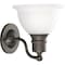 Progress Lighting Madison 1-Light Antique Bronze Etched Glass Traditional Bath Vanity Light P3161-20 - alternate 1