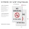 Signmission No Smoking In This Area, Vinyl Decals Only 24 Inch x 36 Inch, Vinyl Decal, 2PK DSB-2436-2PACK-No Smoking In This Area - alternate 2