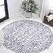 Jonathan Y Didim Boho Gray Medallion Non-Slip Machine-Washable Gray/Purple 5 ft Round Area Rug WSH102A-5R - alternate 1