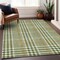 Homeroots 5' X 8' Olive Green Brown And Ivory Plaid Washable Indoor Outdoor Area Rug 601495 - alternate 6