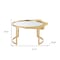 Homeroots 32" Gold Glass And Stainless Steel Round Mirrored Coffee Table 528847 - alternate 5