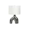 Monarch Specialties Lighting, 25"h, Table Lamp, Dark Grey Ceramic, Ivory / Cream Shade, Contemporary, Modern I 9660 - alternate 1