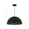 Homeroots 24" Black Aluminum Dome LED Dimmable Outdoor Pendent Hanging Light 683471 - alternate 4