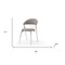 Homeroots Set of Two Gray and Silver Faux Leather and Stainless Steel Open Back Dining Side Chairs, 2PK 719101 - alternate 9