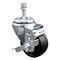 Service Caster 3 Inch SS Soft Rubber Wheel Swivel 3/8 Inch Threaded Stem Caster with Brake SCC SCC-SSTS20S314-SRS-TLB-381615 - alternate 1
