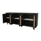 Homeroots 94in Black Distressed Solid Wood Sideboard with Six Doors 606295 - alternate 6