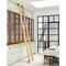 Quiet Glide 9.92 ft. Red Oak Sunburst Wheel Brushed Satin Brass Rolling Hook Removable Ladder, 12 ft. Rail QG.510-10RO-12-H.06B - alternate 1