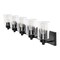 Jonathan Y Irving 36" 5-Light Seeded Glass/Iron Modern Contemporary LED Vanity Light, Black JYL7620B - alternate 7