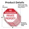 Signmission No Turnaround Private Property, 4 inch X 4 inch, Vinyl Decal, 5PK OC-D-5PACK-4-132 - alternate 4
