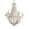 Homeroots Silver And White Empire Six Light Metal and Beads Dimmable Chandelier 611343 - alternate 3