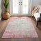 Homeroots 5' X 8' Pink And Ivory Abstract Washable Indoor Outdoor Area Rug 612347 - alternate 5