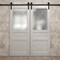 Sartodoors Modern Double Barn Door 64 x 84 inches, Ego 5011 Painted White Oak, 13FT Rail Track Set, Solid Pa EGO5011DB-PWO-6484 - alternate 3