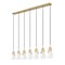 Z-Lite Aimie 7-Light Linear Chandelier, 7 in W, Modern Gold 828P7-7L-MGLD - alternate 5