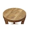 Homeroots 18" Brown And Brown Wood Distressed Solid Wood Round End Table 555415 - alternate 6