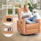 Simple Deluxe Swivel Recliner Chair, Rocker Glider Chair for Living Room, Office Faux Leather Recliner Chair, Nur 3A88CHAIR6084BRN01 - alternate 5