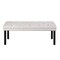 Homeroots 48" Ivory and Black Tufted Velvet Upholstered Bench 569210 - alternate 7