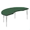 Correll Kidney HPL Activity Table, 72 in W, 36 in L, 19 in to 29 in H, Particleboard, Green A3672-KID-39-14-09 - alternate 1