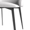 Leisuremod Sonnet Modern Dining Chair in Coconut White Fabric and Iron Legs SC51W - alternate 8