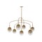 Troy Lighting Harvey 59in wide 7 Light Chandelier in Patina Brass F2559-PBR - alternate 1